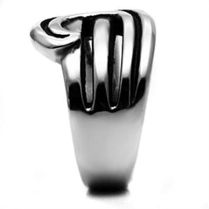 TK635 - High polished (no plating) Stainless Steel Ring with No Stone