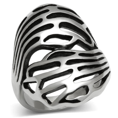 TK636 - High polished (no plating) Stainless Steel Ring with No Stone