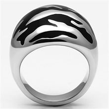 Load image into Gallery viewer, TK672 - High polished (no plating) Stainless Steel Ring with Epoxy  in Jet