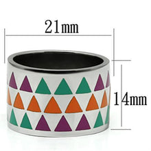 Load image into Gallery viewer, TK675 - High polished (no plating) Stainless Steel Ring with Epoxy  in Multi Color