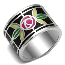 Load image into Gallery viewer, TK683 - High polished (no plating) Stainless Steel Ring with Epoxy  in Multi Color