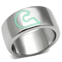 Load image into Gallery viewer, TK689 - High polished (no plating) Stainless Steel Ring with Epoxy  in Multi Color