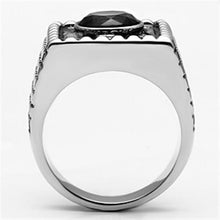 Load image into Gallery viewer, TK698 - High polished (no plating) Stainless Steel Ring with Synthetic Synthetic Glass in Montana