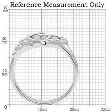 Load image into Gallery viewer, TK6X179 - High polished (no plating) Stainless Steel Ring with AAA Grade CZ  in Clear