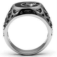 Load image into Gallery viewer, TK706 - High polished (no plating) Stainless Steel Ring with Top Grade Crystal  in Clear