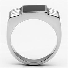 Load image into Gallery viewer, TK712 - High polished (no plating) Stainless Steel Ring with Top Grade Crystal  in Clear