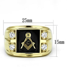 Load image into Gallery viewer, TK719 - IP Gold(Ion Plating) Stainless Steel Ring with AAA Grade CZ  in Clear