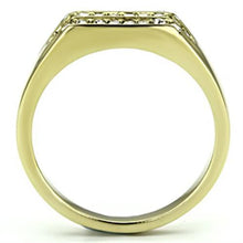 Load image into Gallery viewer, TK727 - IP Gold(Ion Plating) Stainless Steel Ring with Top Grade Crystal  in Clear