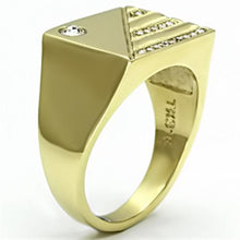 Load image into Gallery viewer, TK731 - IP Gold(Ion Plating) Stainless Steel Ring with Top Grade Crystal  in Clear