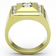 Load image into Gallery viewer, TK732 - IP Gold(Ion Plating) Stainless Steel Ring with AAA Grade CZ  in Clear