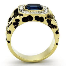 Load image into Gallery viewer, TK756 - Two-Tone IP Gold (Ion Plating) Stainless Steel Ring with Top Grade Crystal  in Montana