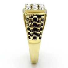 Load image into Gallery viewer, TK765 - IP Gold(Ion Plating) Stainless Steel Ring with Top Grade Crystal  in Clear