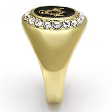 Load image into Gallery viewer, TK766 - IP Gold(Ion Plating) Stainless Steel Ring with Top Grade Crystal  in Clear