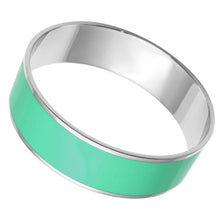 Load image into Gallery viewer, TK786 - High polished (no plating) Stainless Steel Bangle with Epoxy  in Turquoise