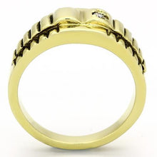 Load image into Gallery viewer, TK794 - IP Gold(Ion Plating) Stainless Steel Ring with AAA Grade CZ  in Clear