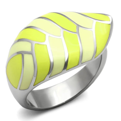 TK801 - High polished (no plating) Stainless Steel Ring with Epoxy  in Multi Color