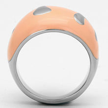 Load image into Gallery viewer, TK802 - High polished (no plating) Stainless Steel Ring with Epoxy  in Orange