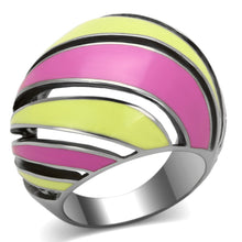 Load image into Gallery viewer, TK803 - High polished (no plating) Stainless Steel Ring with Epoxy  in Multi Color