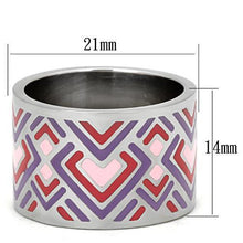 Load image into Gallery viewer, TK823 - High polished (no plating) Stainless Steel Ring with Epoxy  in Multi Color