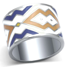 Load image into Gallery viewer, TK841 - High polished (no plating) Stainless Steel Ring with Epoxy  in Multi Color