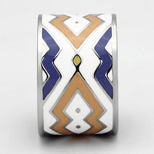 Load image into Gallery viewer, TK841 - High polished (no plating) Stainless Steel Ring with Epoxy  in Multi Color