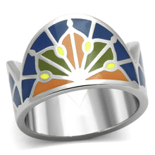 Load image into Gallery viewer, TK842 - High polished (no plating) Stainless Steel Ring with Epoxy  in Multi Color