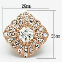 Load image into Gallery viewer, TK866 - IP Rose Gold(Ion Plating) Stainless Steel Ring with AAA Grade CZ  in Clear