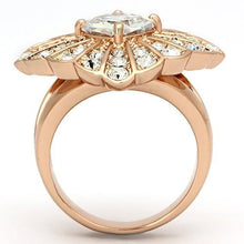 Load image into Gallery viewer, TK866 - IP Rose Gold(Ion Plating) Stainless Steel Ring with AAA Grade CZ  in Clear