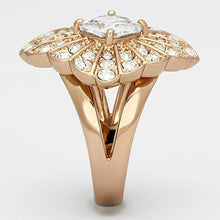 Load image into Gallery viewer, TK866 - IP Rose Gold(Ion Plating) Stainless Steel Ring with AAA Grade CZ  in Clear