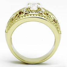 Load image into Gallery viewer, TK868 - IP Gold(Ion Plating) Stainless Steel Ring with AAA Grade CZ  in Clear