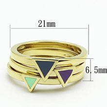 Load image into Gallery viewer, TK877 - IP Gold(Ion Plating) Stainless Steel Ring with Epoxy  in Multi Color