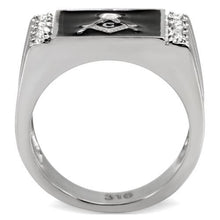 Load image into Gallery viewer, TK8X030 - High polished (no plating) Stainless Steel Ring with AAA Grade CZ  in Clear