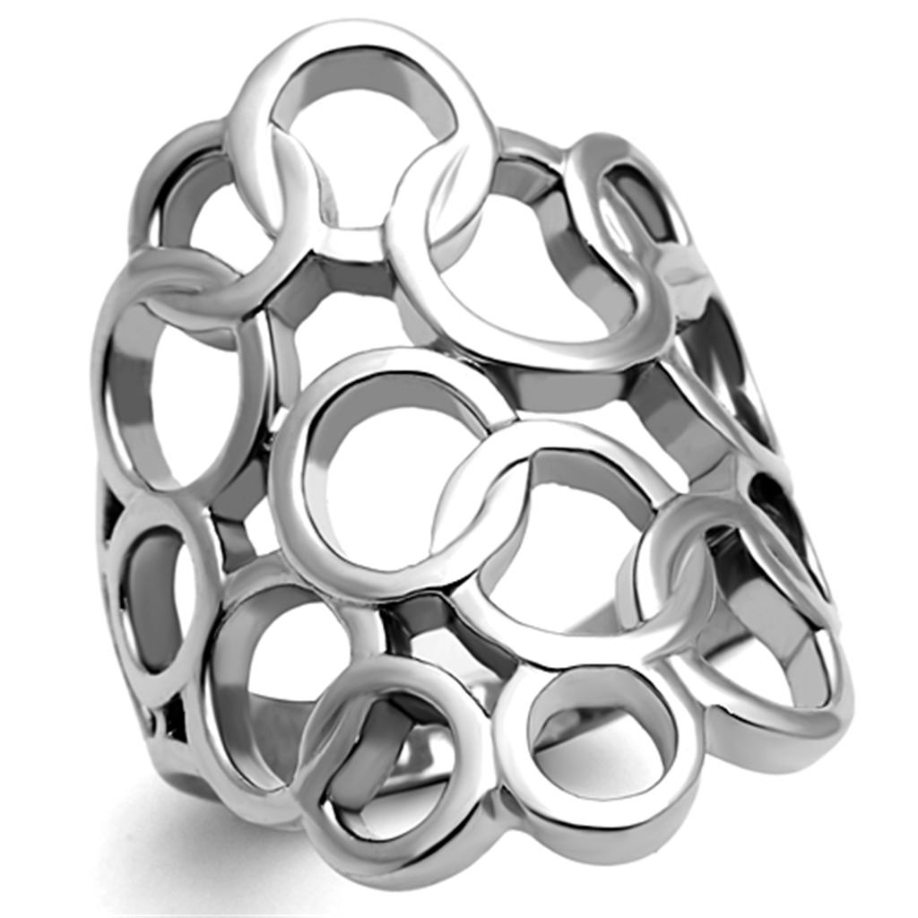 TK939 - High polished (no plating) Stainless Steel Ring with No Stone