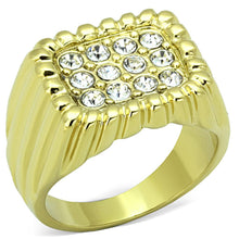 Load image into Gallery viewer, TK940G - IP Gold(Ion Plating) Stainless Steel Ring with Top Grade Crystal  in Clear