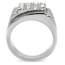 Load image into Gallery viewer, TK95409 - High polished (no plating) Stainless Steel Ring with Top Grade Crystal  in Clear