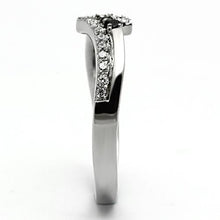 Load image into Gallery viewer, TK996 - High polished (no plating) Stainless Steel Ring with AAA Grade CZ  in Black Diamond