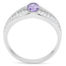 Load image into Gallery viewer, TS025 - Rhodium 925 Sterling Silver Ring with AAA Grade CZ  in Tanzanite