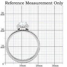 Load image into Gallery viewer, TS028 - Rhodium 925 Sterling Silver Ring with AAA Grade CZ  in Clear