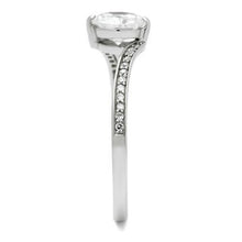 Load image into Gallery viewer, TS057 - Rhodium 925 Sterling Silver Ring with AAA Grade CZ  in Clear