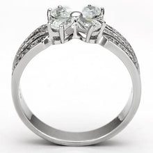 Load image into Gallery viewer, TS092 - Rhodium 925 Sterling Silver Ring with AAA Grade CZ  in Clear