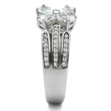 Load image into Gallery viewer, TS092 - Rhodium 925 Sterling Silver Ring with AAA Grade CZ  in Clear