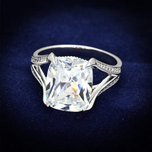 Load image into Gallery viewer, TS174 - Rhodium 925 Sterling Silver Ring with AAA Grade CZ  in Clear