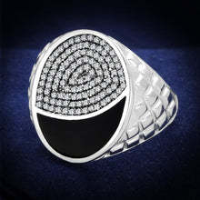 Load image into Gallery viewer, TS216 - Rhodium 925 Sterling Silver Ring with AAA Grade CZ  in Clear