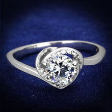 Load image into Gallery viewer, TS398 - Rhodium 925 Sterling Silver Ring with AAA Grade CZ  in Clear