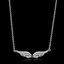 Load image into Gallery viewer, TS448 - Rhodium 925 Sterling Silver Chain Pendant with AAA Grade CZ  in Clear