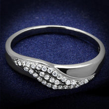 Load image into Gallery viewer, TS524 - Ruthenium 925 Sterling Silver Ring with AAA Grade CZ  in Clear