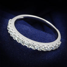 Load image into Gallery viewer, TS534 - Rhodium 925 Sterling Silver Ring with AAA Grade CZ  in Clear