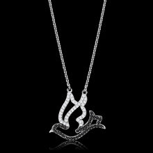 Load image into Gallery viewer, TS563 - Rhodium + Ruthenium 925 Sterling Silver Chain Pendant with AAA Grade CZ  in Clear