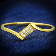 Load image into Gallery viewer, TS594 - Gold 925 Sterling Silver Ring with AAA Grade CZ  in Clear