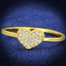 Load image into Gallery viewer, TS596 - Gold 925 Sterling Silver Ring with AAA Grade CZ  in Clear